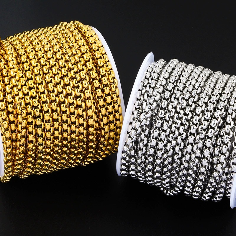 3Mm Gümüş Örme Zi̇nci̇r Çeli̇k 100 Metre