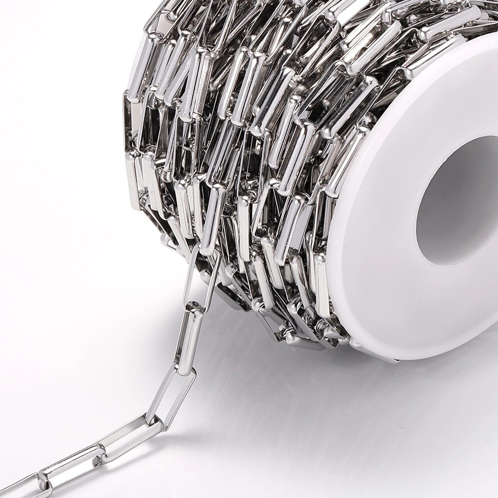 Kare Ataç Zi̇nci̇r Gümüş Renk 100 Metre Çeli̇k