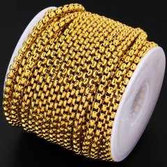 3 Mm Örme Zi̇nci̇r Gold Renk Çeli̇k