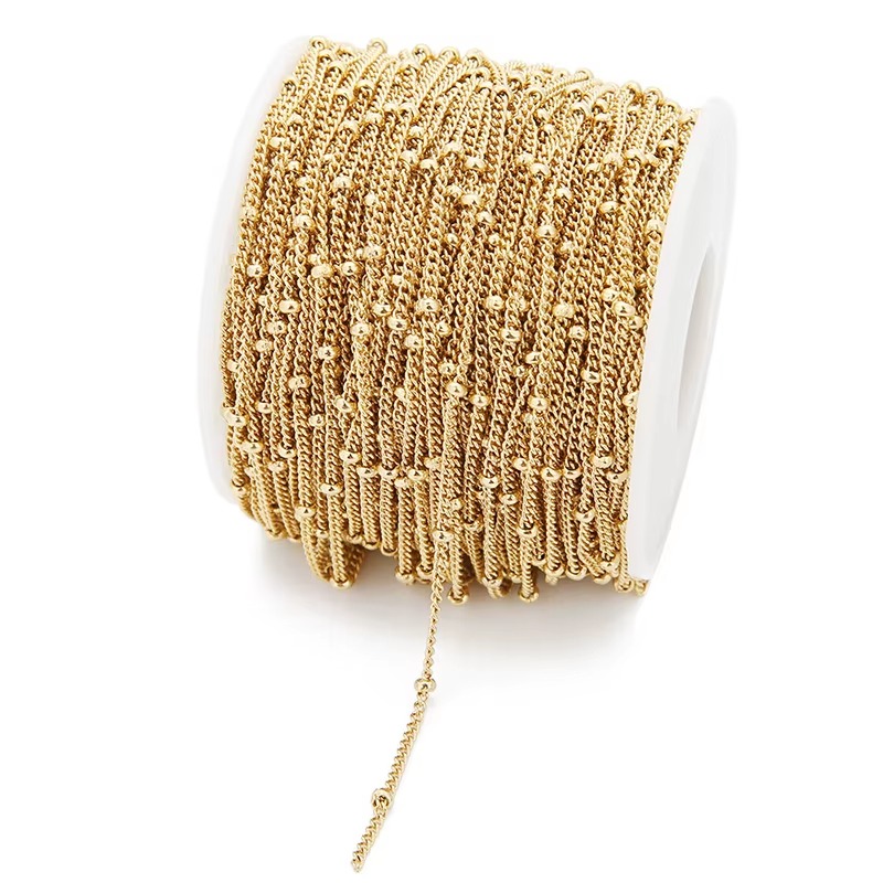 Topçuklu Sf Zi̇nci̇r Gold Renk 100 Metre Çeli̇k