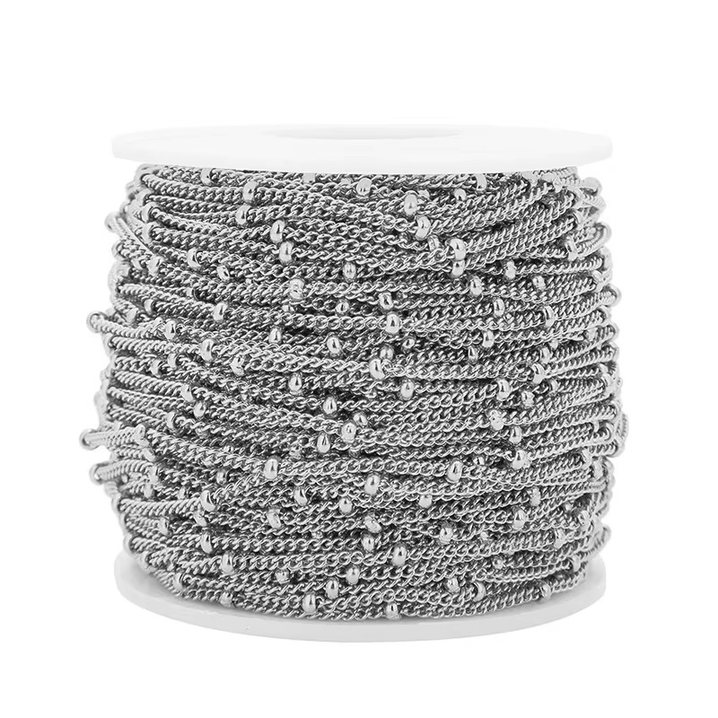 Topçuklu Sf Zi̇nci̇r Gümüş Renk 100 Metre Çeli̇k